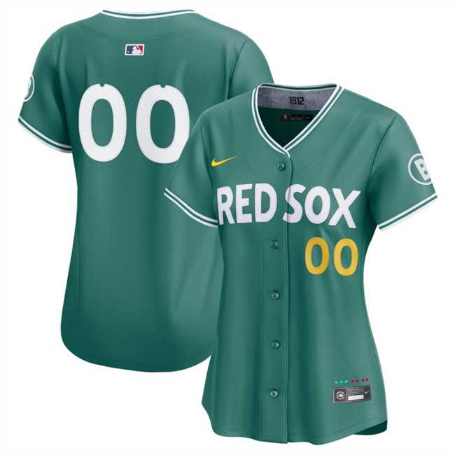 Womens Boston Red Sox ACTIVE PLAYER Custom Green 2025 City Connect Limited Stitched Baseball Jersey